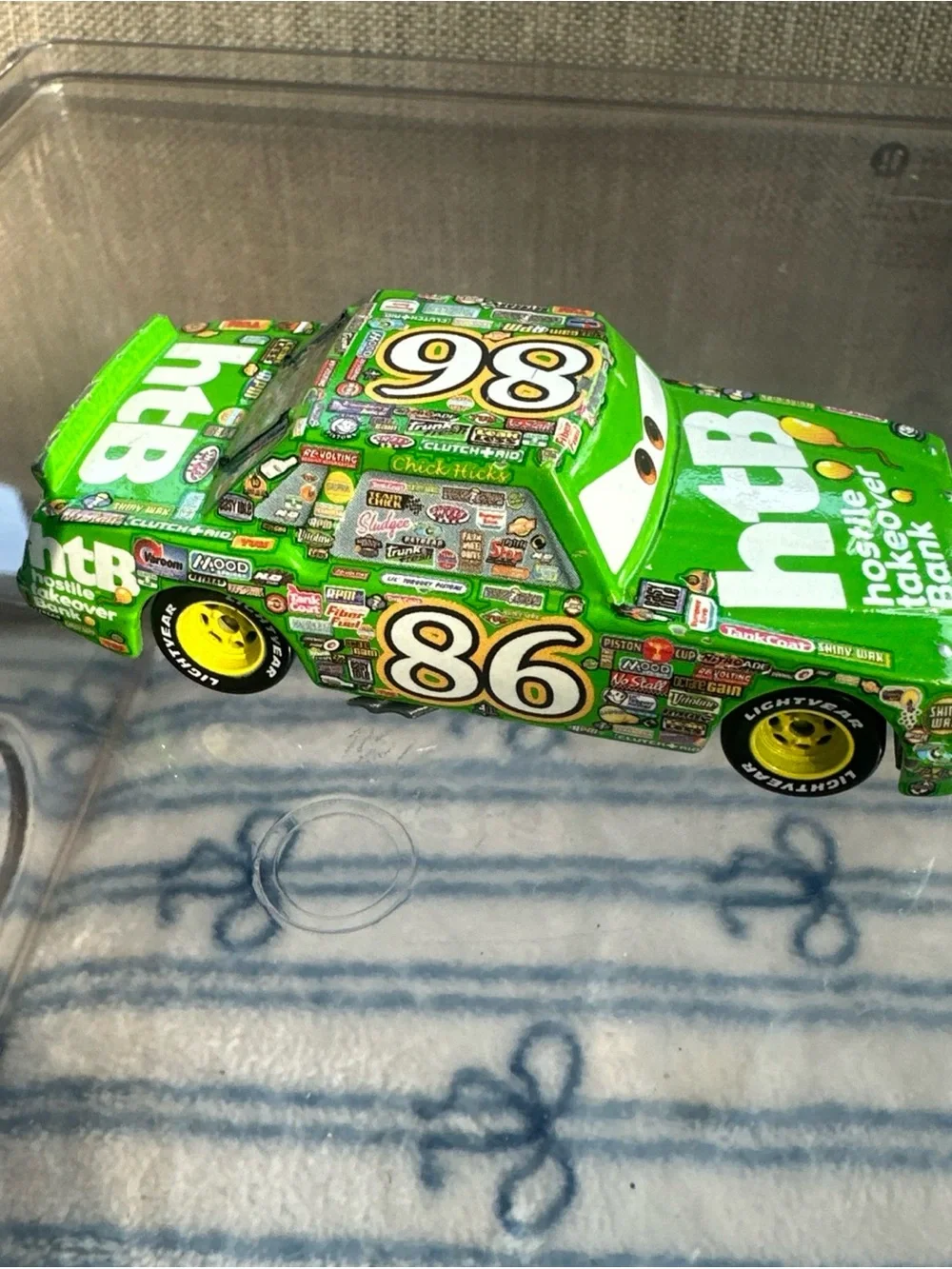 Disney Pixar Cars Chick Hicks #86 htB Hostile Takeover Bank Diecast Car Clean